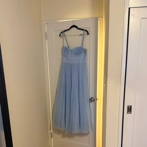 Hutch Sky Blue Pleated Dress